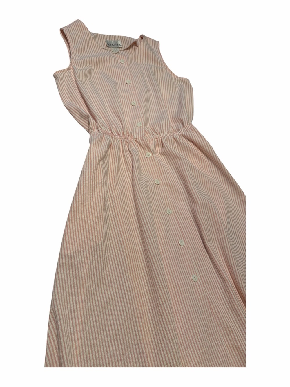 Vintage 80s y2k Sue Brett summer flowy fit flare Front button maxi midi Dress 12 - Picture 5 of 7